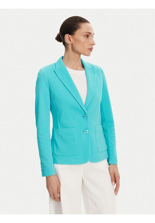 Olsen Marynarka 15001367 Niebieski Regular Fit. Kolor: niebieski. Materiał: syntetyk