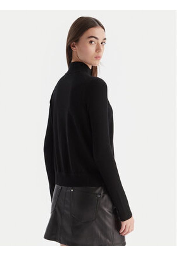 Hugo - HUGO Golf Sedenniak 50549771 Czarny Regular Fit. Typ kołnierza: golf. Kolor: czarny. Materiał: wełna