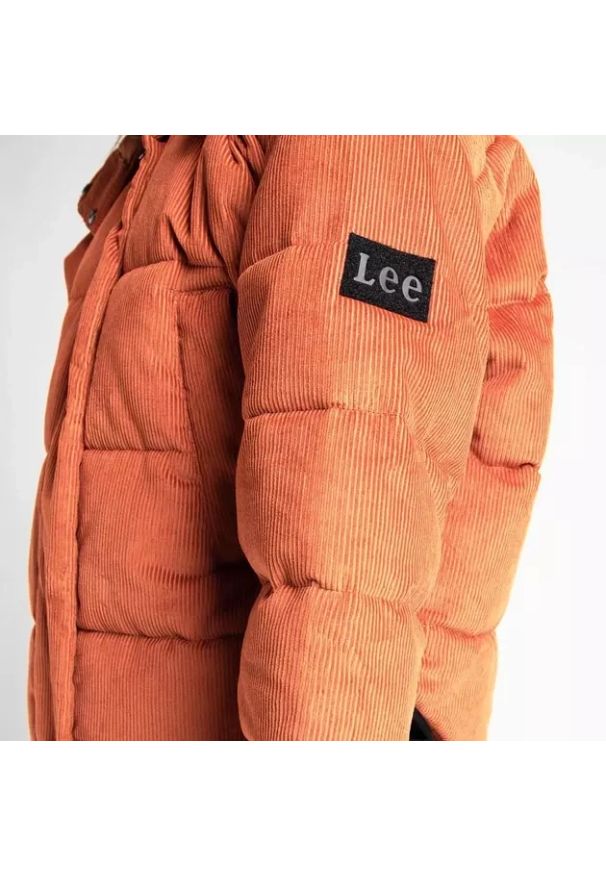 Lee - LEE PUFFER JACKET DAMSKA KURTKA SZTRUKSOWA BURNT OCRA L56VMGOM 112113113. Materiał: sztruks