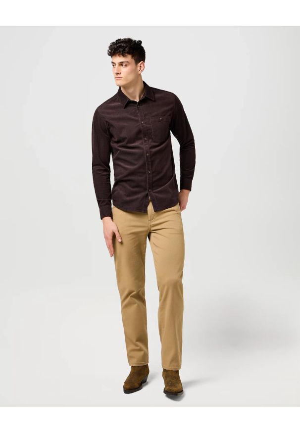 Wrangler - MESKIE SPODNIE WRANGLER TEXAS TIGERS EYE 112371695