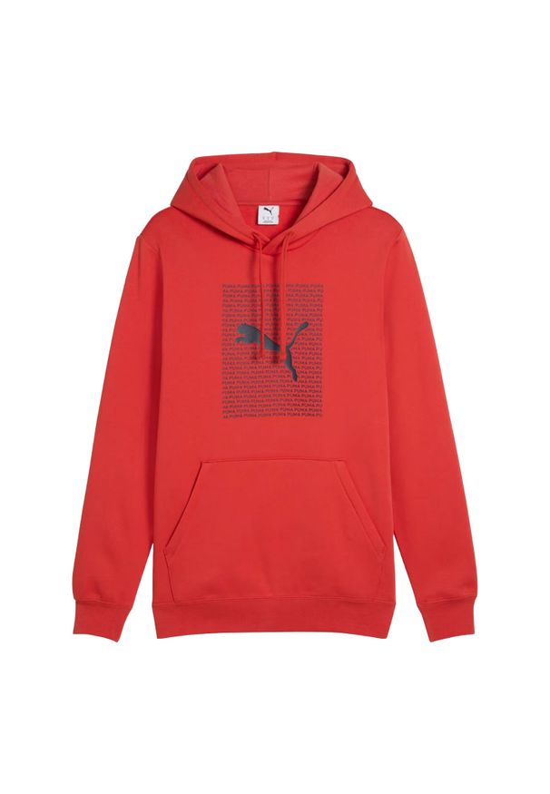 Puma - Męska Bluza Z Logo Essentials. Kolor: czerwony