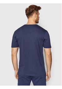 BOSS - Boss T-Shirt Tee Curved 50412363 Granatowy Regular Fit. Kolor: niebieski. Materiał: bawełna