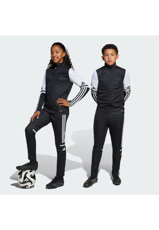 Adidas - Spodnie treningowe dla dzieci Squadra 25. Kolor: czarny, biały, wielokolorowy. Materiał: materiał. Sport: fitness, piłka nożna