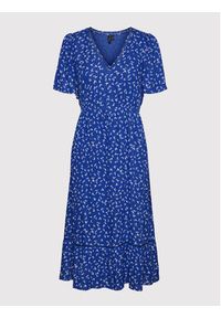 Vero Moda Sukienka codzienna Tirza 10268776 Niebieski Regular Fit. Okazja: na co dzień. Kolor: niebieski. Materiał: wiskoza. Typ sukienki: proste. Styl: casual #4