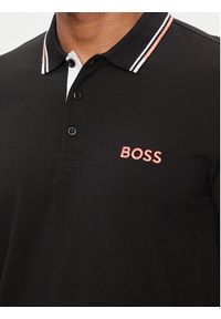 BOSS - Boss Polo Paddy Pro 50469102 Czarny Regular Fit. Typ kołnierza: polo. Kolor: czarny. Materiał: syntetyk #4