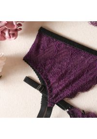 Intica - Zestaw bielizny koronkowej na specjalne okazje Annarosa. Kolor: fioletowy. Materiał: koronka #7
