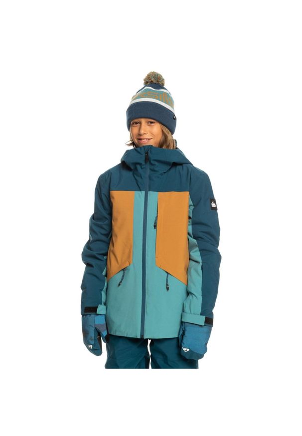 Kurtka narciarska dla dzieci Quiksilver Ambition. Kolor: niebieski. Materiał: poliester. Sezon: zima. Sport: narciarstwo
