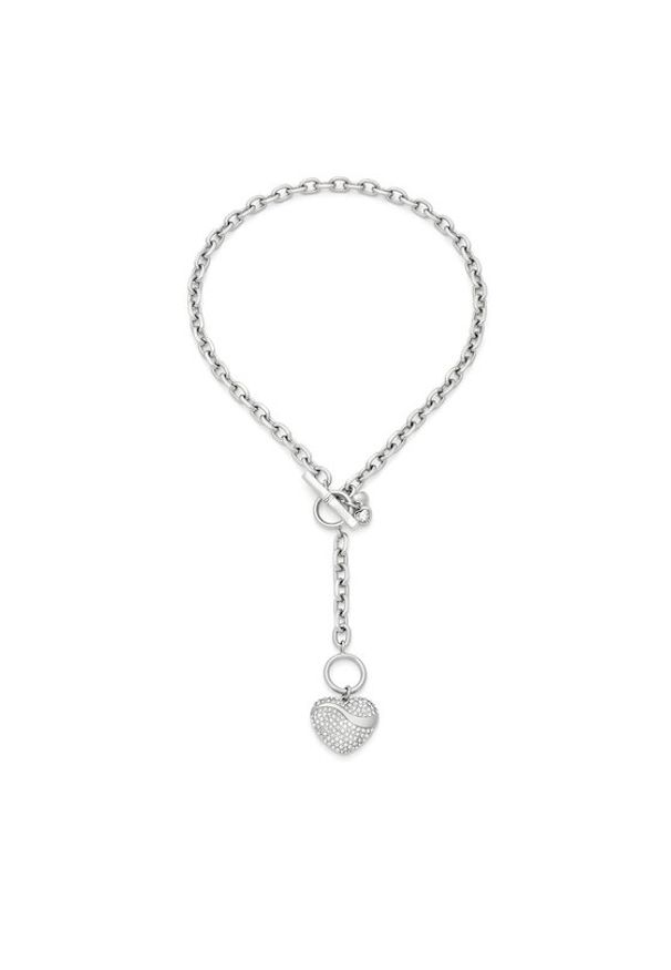 Guess Naszyjnik JUBN04 494JW Srebrny. Materiał: metalowe. Kolor: srebrny