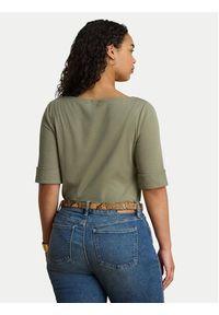 Lauren Ralph Lauren - LAUREN RALPH LAUREN T-Shirt Judy 200654963204 Zielony Regular Fit. Kolor: zielony. Materiał: bawełna #5