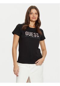 Guess T-Shirt W5RI19 I3Z14 Czarny Regular Fit. Kolor: czarny. Materiał: bawełna