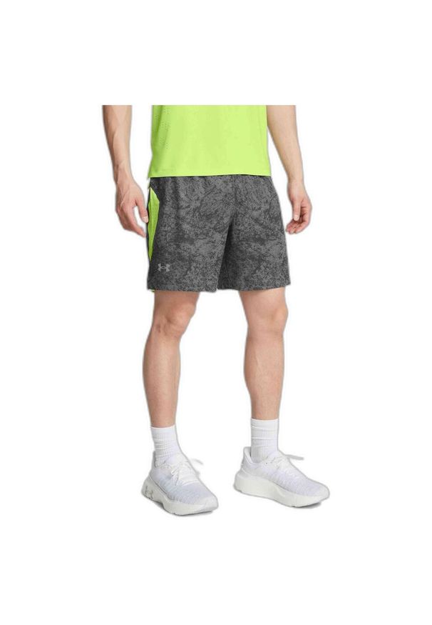 Spodenki do biegania męskie Under Armour Launch Pro 7" Printed. Kolor: szary. Sport: bieganie