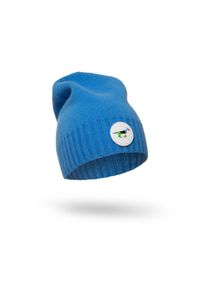 Cienka czapka jeździecka GALOP WEAR merino kaszmir. Kolor: niebieski. Materiał: kaszmir. Styl: sportowy
