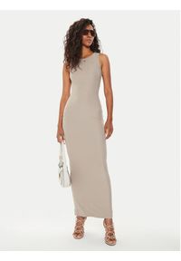 Guess Sukienka codzienna Kim W4YK0J KCDE0 Beżowy Bodycon Fit. Okazja: na co dzień. Kolor: beżowy. Materiał: syntetyk. Typ sukienki: bodycon, proste. Styl: casual #4