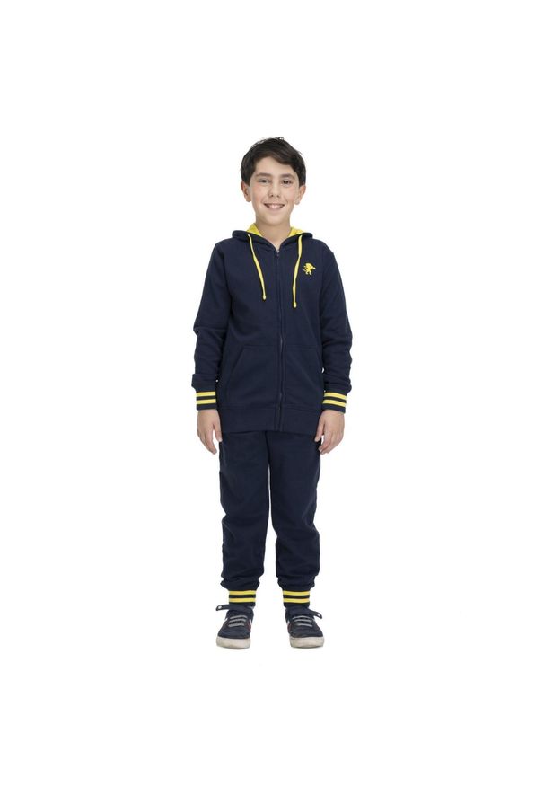 LEONE 1947 APPAREL - Witamy dziecięcy dres z kapturem. Okazja: na uczelnię. Kolor: niebieski. Materiał: dresówka. Styl: sportowy