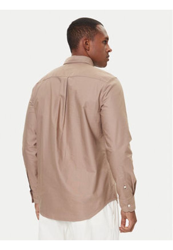 TOMMY HILFIGER - Tommy Hilfiger Koszula Solid Heritage MW0MW35774 Beżowy Regular Fit. Kolor: beżowy. Materiał: bawełna