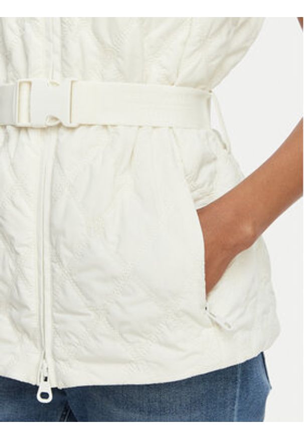 Guess Bezrękawnik W6GL01 W1400 Biały Regular Fit. Kolor: biały. Materiał: syntetyk. Długość rękawa: bez rękawów
