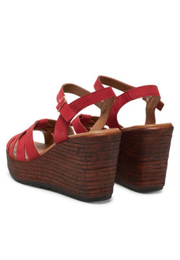 Lasocki Sandały WI23-LEMONE-03 Czerwony. Kolor: czerwony. Materiał: nubuk, skóra