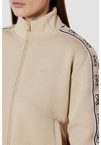 Guess - GUESS Beżowa bluza damska z lampasami Britney. Kolor: beżowy #3
