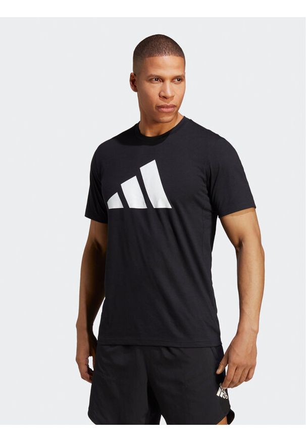 Adidas - adidas T-Shirt Feelready IB8273 Czarny Regular Fit. Kolor: czarny. Materiał: syntetyk, bawełna