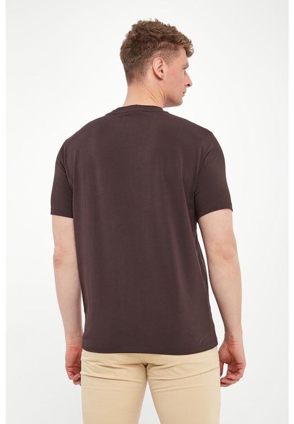 Karl Lagerfeld - T-shirt męski z nadrukiem logo KARL LAGERFELD. Wzór: nadruk