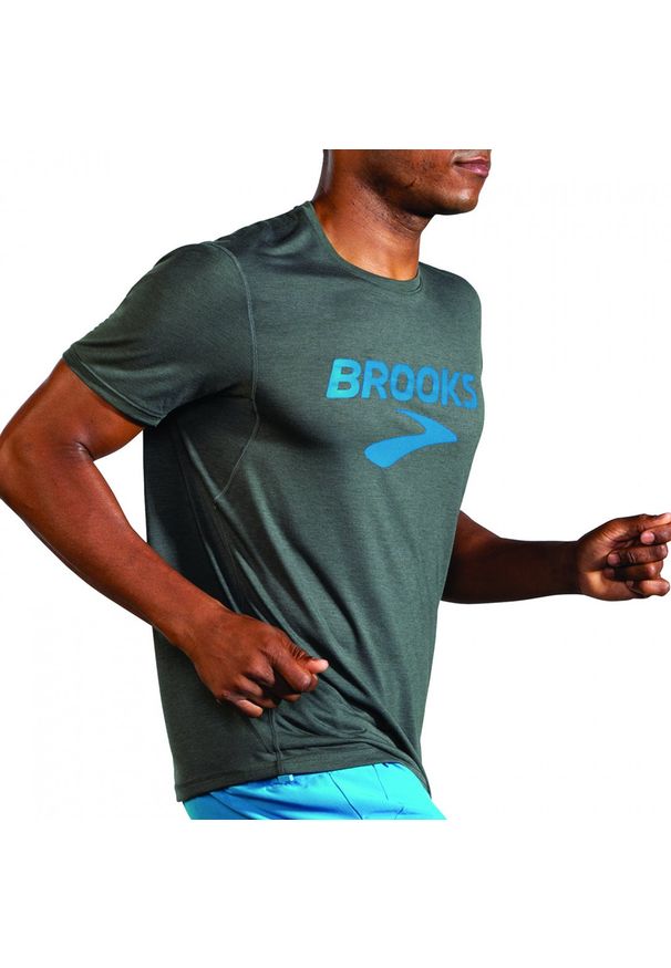 Brooks Running - Distance Graphic Short Sleeve. Materiał: materiał, lyocell. Długość: długie. Sport: bieganie, fitness