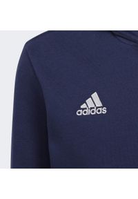 Adidas - Bluza piłkarska dla dzieci adidas Entrada 22 Hoody. Typ kołnierza: kaptur. Kolor: niebieski. Materiał: polar, materiał. Sport: piłka nożna