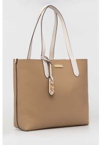 MICHAEL Michael Kors torebka skórzana dwustronna kolor beżowy. Kolor: beżowy. Materiał: skórzane. Rodzaj torebki: na ramię #5