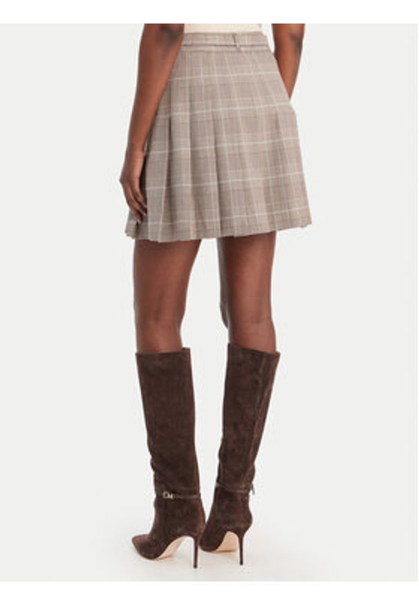 Guess Spódnica mini W6RD55 WJ642 Brązowy Regular Fit. Kolor: brązowy. Materiał: wiskoza