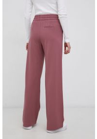 only - Only Spodnie damskie kolor różowy proste high waist. Okazja: na co dzień. Stan: podwyższony. Kolor: różowy. Materiał: tkanina, materiał, wiskoza. Styl: casual #3