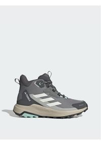 Adidas - adidas Trekkingi Terrex Anylander Mid Rain.Rdy Hiking Shoes JR6600 Szary. Kolor: szary. Materiał: materiał #1