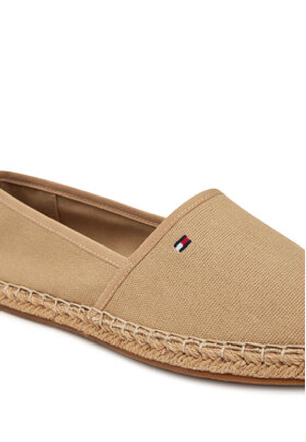 TOMMY HILFIGER - Tommy Hilfiger Espadryle Flag Canvas Espadrille FW0FW08541 Brązowy. Kolor: brązowy. Materiał: materiał