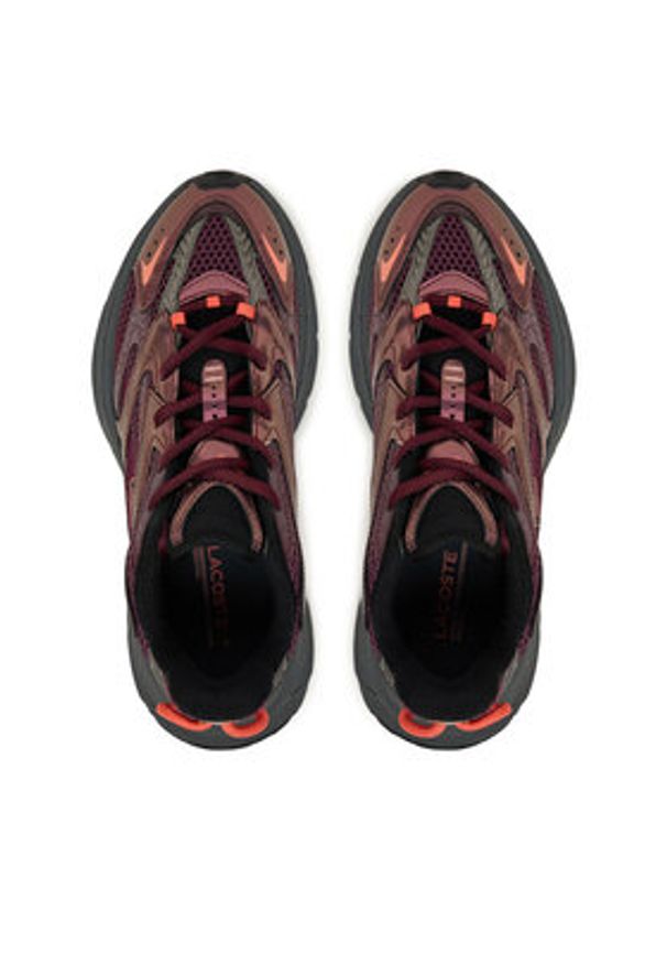 Lacoste Sneakersy L003 Neo Shot 7-50SFA0121 Bordowy. Kolor: czerwony. Materiał: skóra