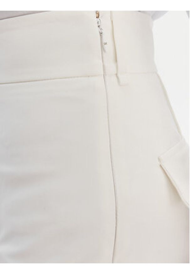 Elisabetta Franchi Spódnica ołówkowa GO-159-61E2-V360 Écru Regular Fit. Kolor: kremowy. Materiał: syntetyk