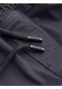 Ombre Clothing - Spodnie męskie JOGGERY z zapinanymi kieszeniami cargo - grafitowe V3 OM-PAJO-0123 - XXL. Okazja: na co dzień. Kolor: szary. Materiał: bawełna, elastan. Sezon: lato. Styl: klasyczny, sportowy, casual
