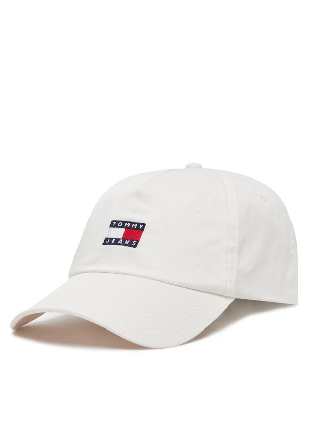 Czapka z daszkiem Tommy Jeans. Kolor: biały