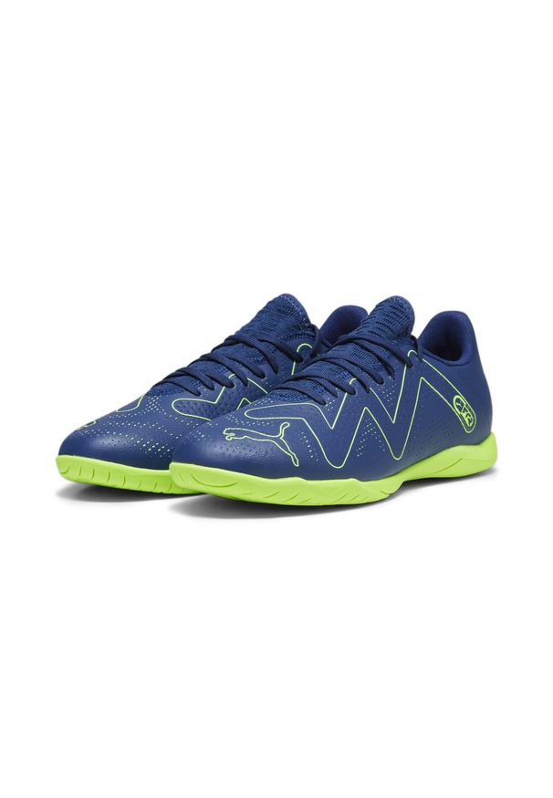 Buty piłkarskie męskie Puma Future Play It. Zapięcie: sznurówki. Kolor: wielokolorowy, niebieski, zielony. Materiał: guma, materiał, tkanina, syntetyk. Szerokość cholewki: normalna. Sport: piłka nożna