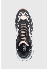 Karl Lagerfeld Buty kolor czarny na platformie. Nosek buta: okrągły. Zapięcie: sznurówki. Kolor: czarny. Materiał: guma. Obcas: na platformie #5