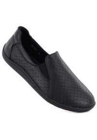 Skórzane półbuty damskie barefoot ażurowe M.Daszyński OL38-2. Materiał: skóra. Wzór: ażurowy #1