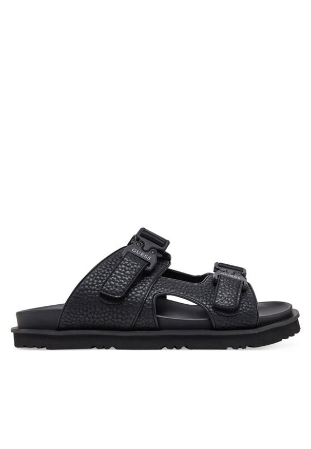 Guess Klapki FMJBAH ELE03 Czarny. Kolor: czarny. Materiał: skóra