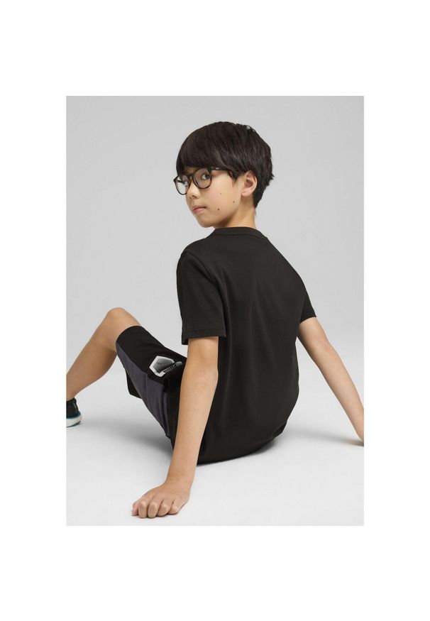 Puma - Młodzieżowa koszulka Active Sports z grafiką PUMA Black. Kolor: czarny. Materiał: guma. Wzór: nadruk