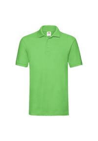 FRUIT OF THE LOOM - Męska Koszulka Polo Premium. Typ kołnierza: polo. Kolor: zielony, żółty, wielokolorowy
