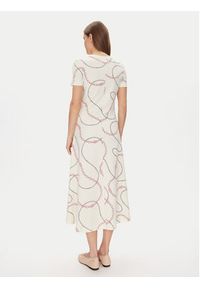 TOMMY HILFIGER - Tommy Hilfiger Sukienka codzienna Modern F&F Midi Dress WW0WW44547 Biały Regular Fit. Okazja: na co dzień. Kolor: biały. Materiał: bawełna. Typ sukienki: proste. Styl: casual. Długość: midi #5