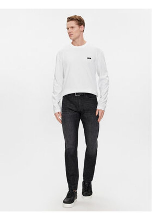 Calvin Klein Longsleeve K10K111847 Biały Regular Fit. Kolor: biały. Materiał: bawełna. Długość rękawa: długi rękaw