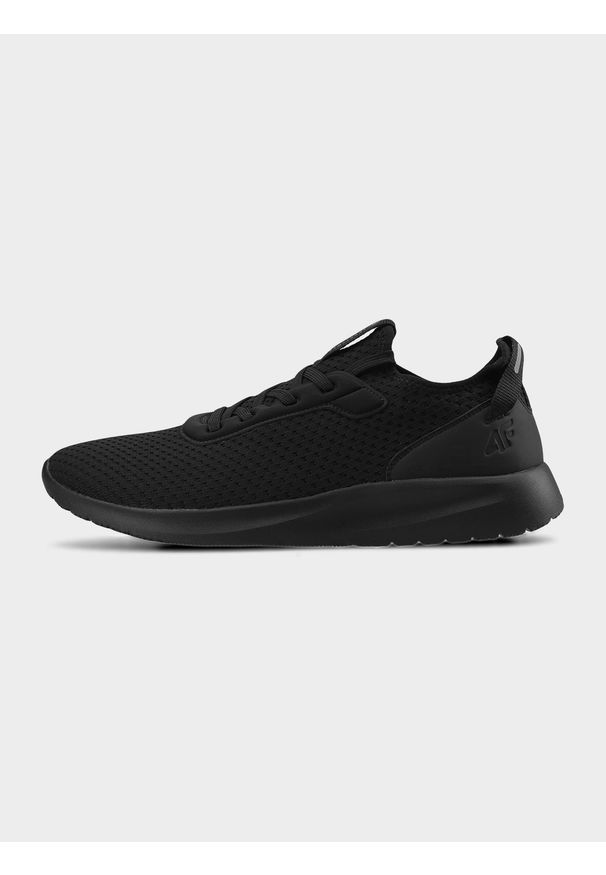 4f - 4F Buty lifestyle sneakersy ICHI męskie - czarne 46. Okazja: na co dzień. Kolor: czarny. Materiał: dzianina. Szerokość cholewki: normalna. Sport: turystyka piesza