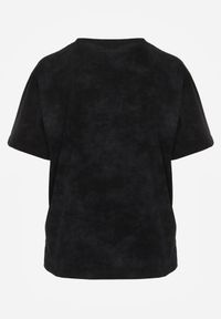 Born2be - Czarny Oversizowy T-shirt z Bawełny Zdobiony Haftem z Cekinami Pidella. Okazja: na co dzień. Kolor: czarny. Materiał: bawełna. Wzór: haft, aplikacja. Styl: casual, elegancki #3