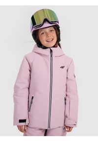 4f - 4F Kurtka snowboardowa membrana 8000 dziewczęca - różowa 140 (9-10 lat). Kolor: różowy. Sezon: lato