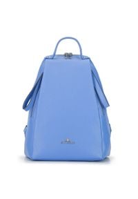 Wittchen - Damski plecak skórzany minimalistyczny. Kolor: niebieski. Materiał: skóra. Styl: elegancki #1