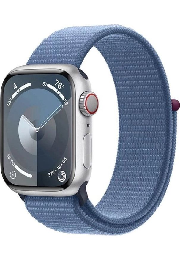 APPLE - Smartwatch Apple Watch 9 GPS + Cellular 41mm Silver Alu Sport Loop Niebieski (MRHX3QP/A). Rodzaj zegarka: smartwatch. Kolor: niebieski. Styl: sportowy