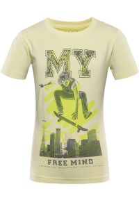 Naak - T-shirt Dziecięcy Nax Loreto 104-110 - Miękka Bawełna z Żywym Nadrukiem. Kolor: wielokolorowy. Materiał: bawełna, elastan. Wzór: nadruk