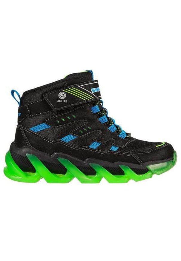 skechers - Buty do chodzenia dla dzieci Skechers Mega Surge Flash Breeze. Zapięcie: sznurówki. Kolor: czarny, wielokolorowy. Materiał: materiał. Szerokość cholewki: normalna. Model: Skechers Sport. Sport: turystyka piesza
